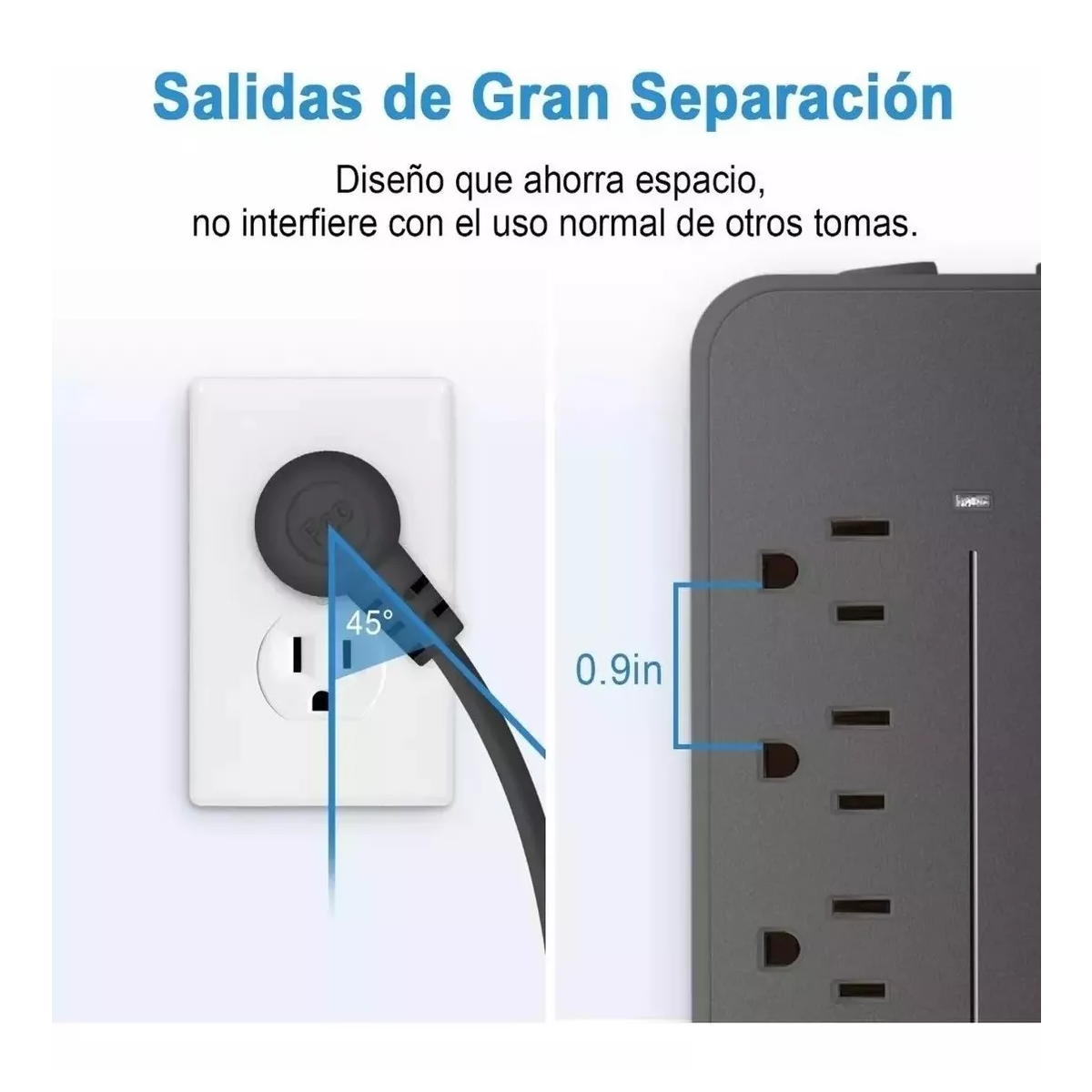 Multicontactos Electricos Usb Premium Regleta 8+3+1accesorio