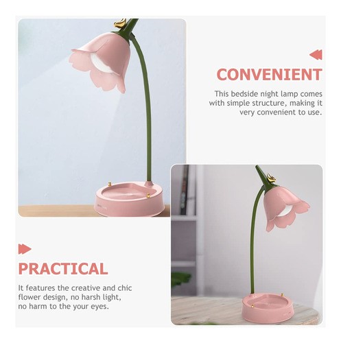 Lámpara De Escritorio De Flores Ajustable Lámpara Led Táctil