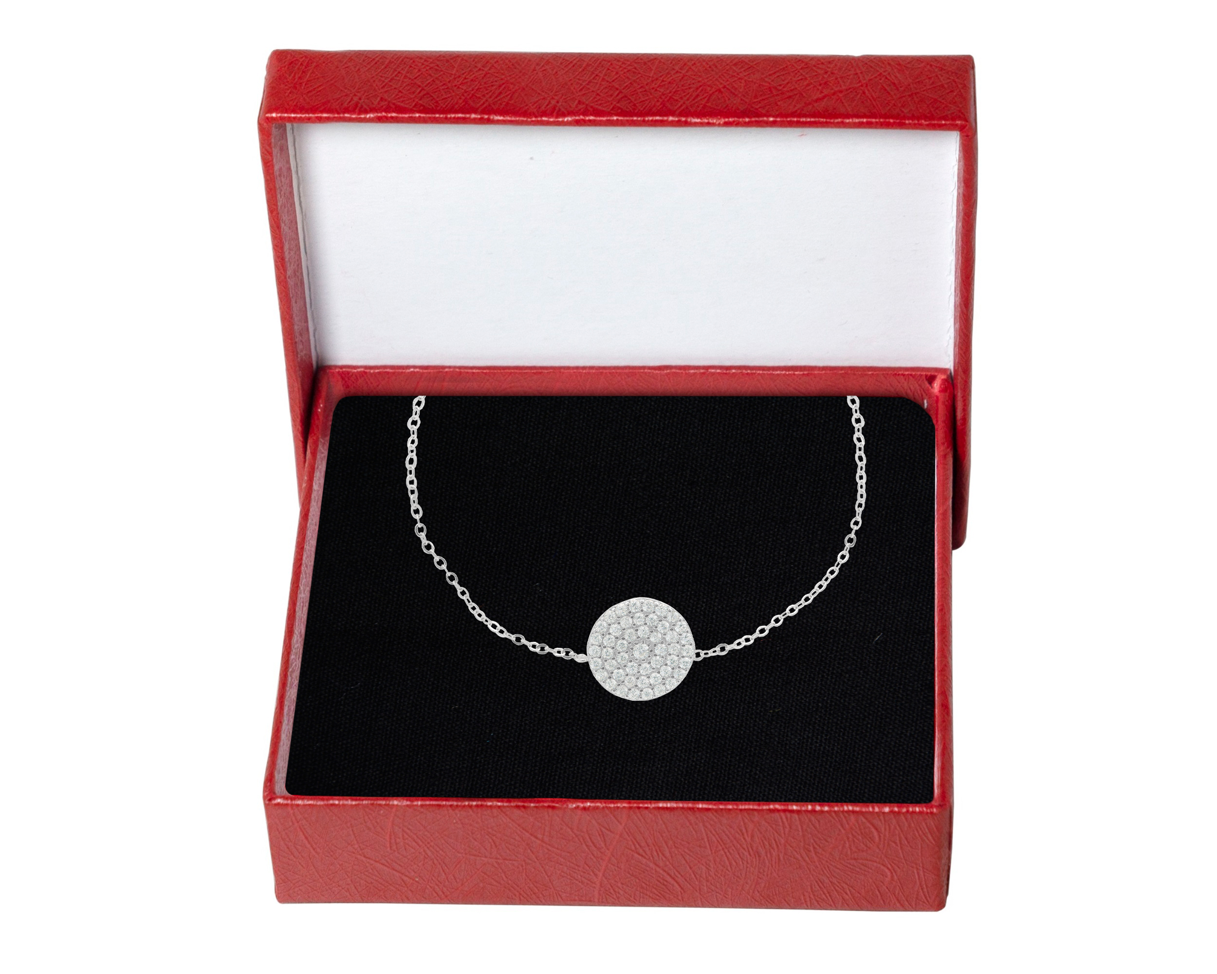 Pulsera Plata 925 Horoz Circulo Circonias 18cm SP914.