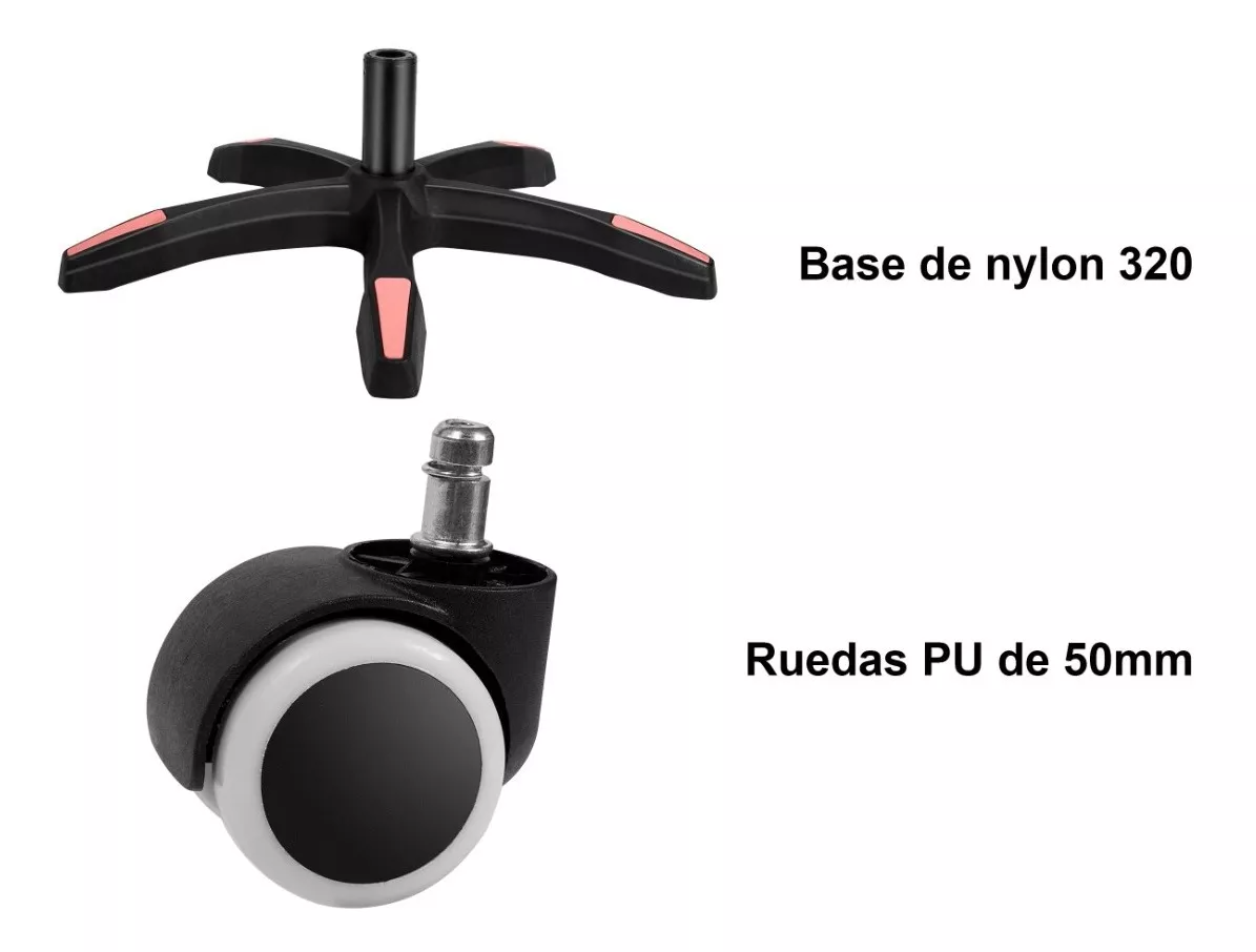 Silla Gamer Ergonómica Con Reposapiés Reclinable Cómoda Ouo Color Rosa/Blanco Material del tapizado Cuero sintético.