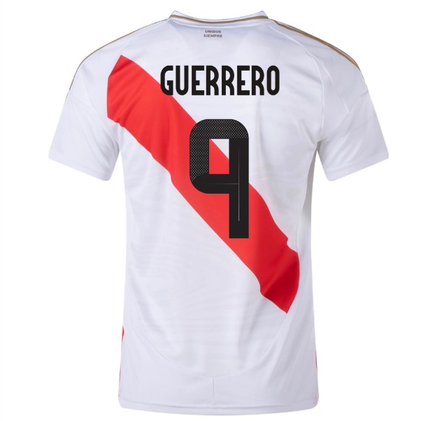 Nuevo! Jersey Peru 2024/2025 Titular Local Blanca Paolo Guerrero 9 Talla L.