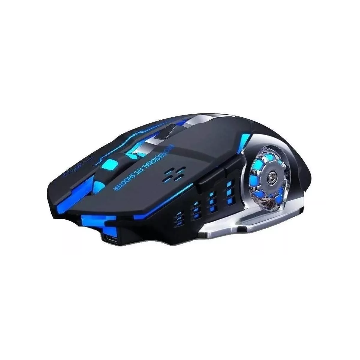 Mouse gamer de juego inalámbrico recargable T-Wolf Q13 negro
