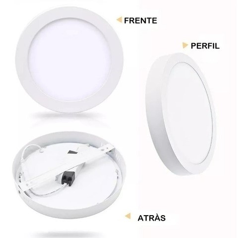 Lampara Panel Led Plafon Sobreponer 30 Cm Redonda 24w Frio