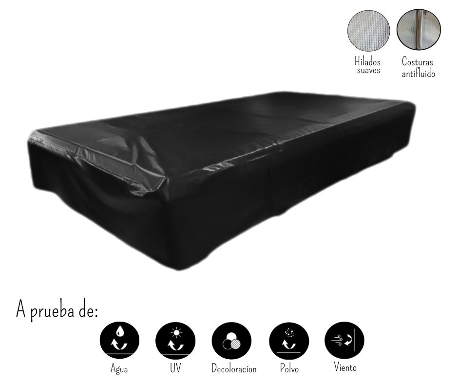 Funda Protector Profesional para Mesa de Billar, RMS Innova línea Luxury-213 cm largo.