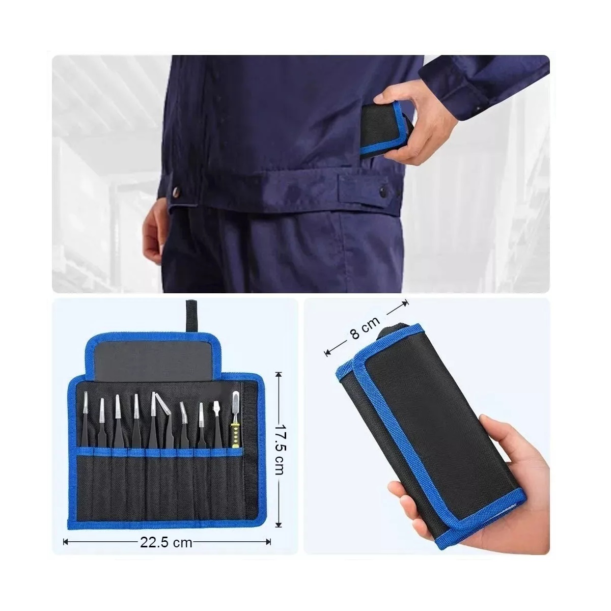 Kit Pinzas Antiestáticas Precisión Herramienta Electronica