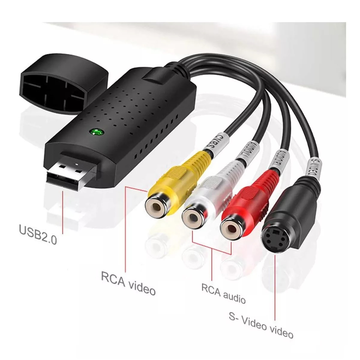 Tarjeta Captura Rca A Usb Convertidor Vhs Vcr A Digital Dvd