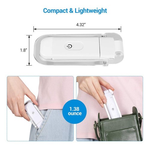 Luz Led Con Clip Para Leer Libros Recargable Por Usb 9 Modes