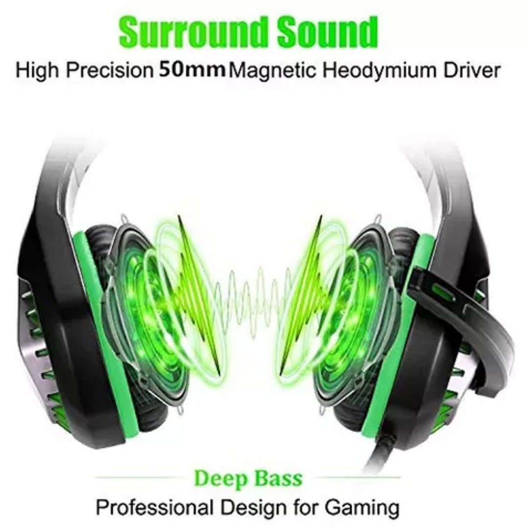 Pacrate Stereo Gaming Headset Auriculares Con Microfono Par Fachixy