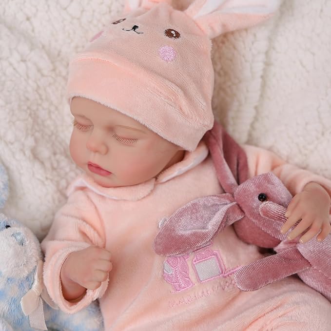 A BABESIDE Muñecas de bebé reborn realistas, de vinilo completo de 12 pulgadas, muñeca de bebé recién nacido, dulce durmiendo, muñeca de bebé de la vida real, linda niña con accesorios de juguete, juego.