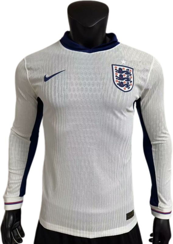 Nuevo! Jersey Inglaterra 2024/2025 Manga Larga Titular Local Blanca Talla M.