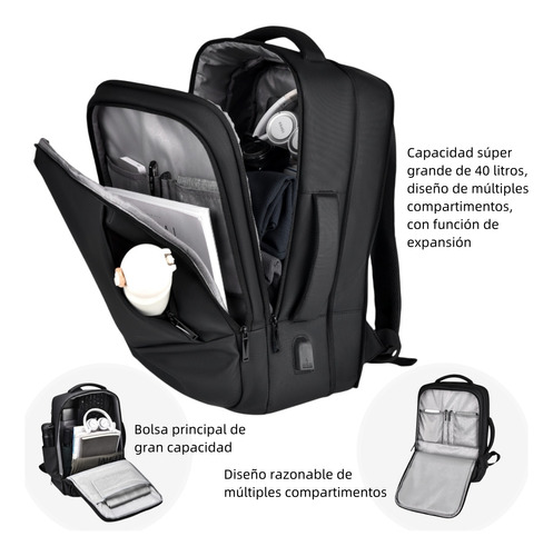 Mochila Para Hombre Mochila Para Ordenador Portátil Bolsa De Viaje De Gran Capacidad Mochila Impermeable