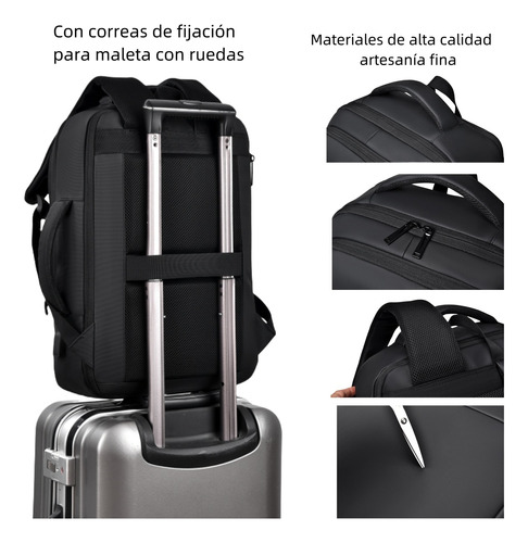 Mochila Para Hombre Mochila Para Ordenador Portátil Bolsa De Viaje De Gran Capacidad Mochila Impermeable