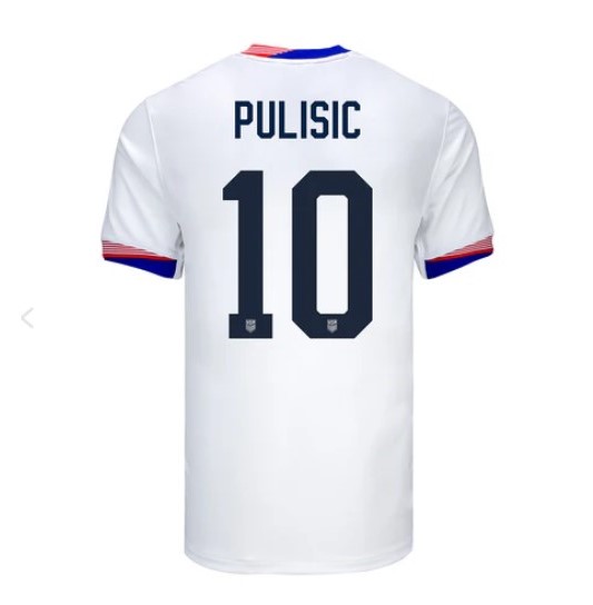 Nuevo! Jersey Estados Unidos 2024/2025 Titular Local Blanco Pulisic 10 Talla L.