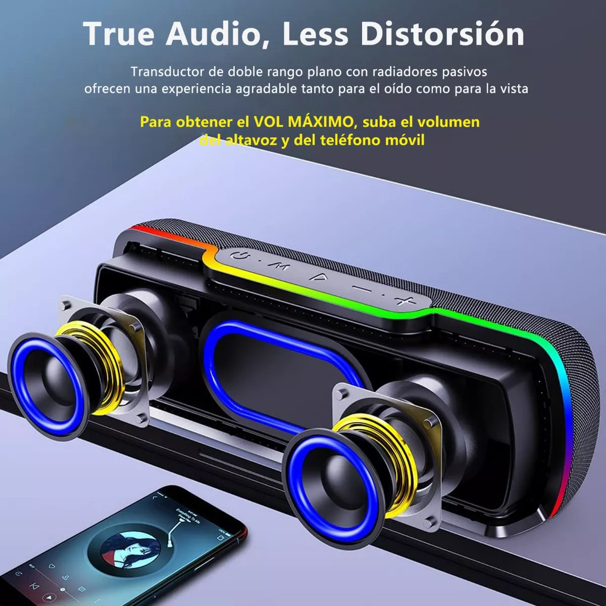 Bocina ALAVEE E312 portátil con bluetooth waterproof 110V/220V negra