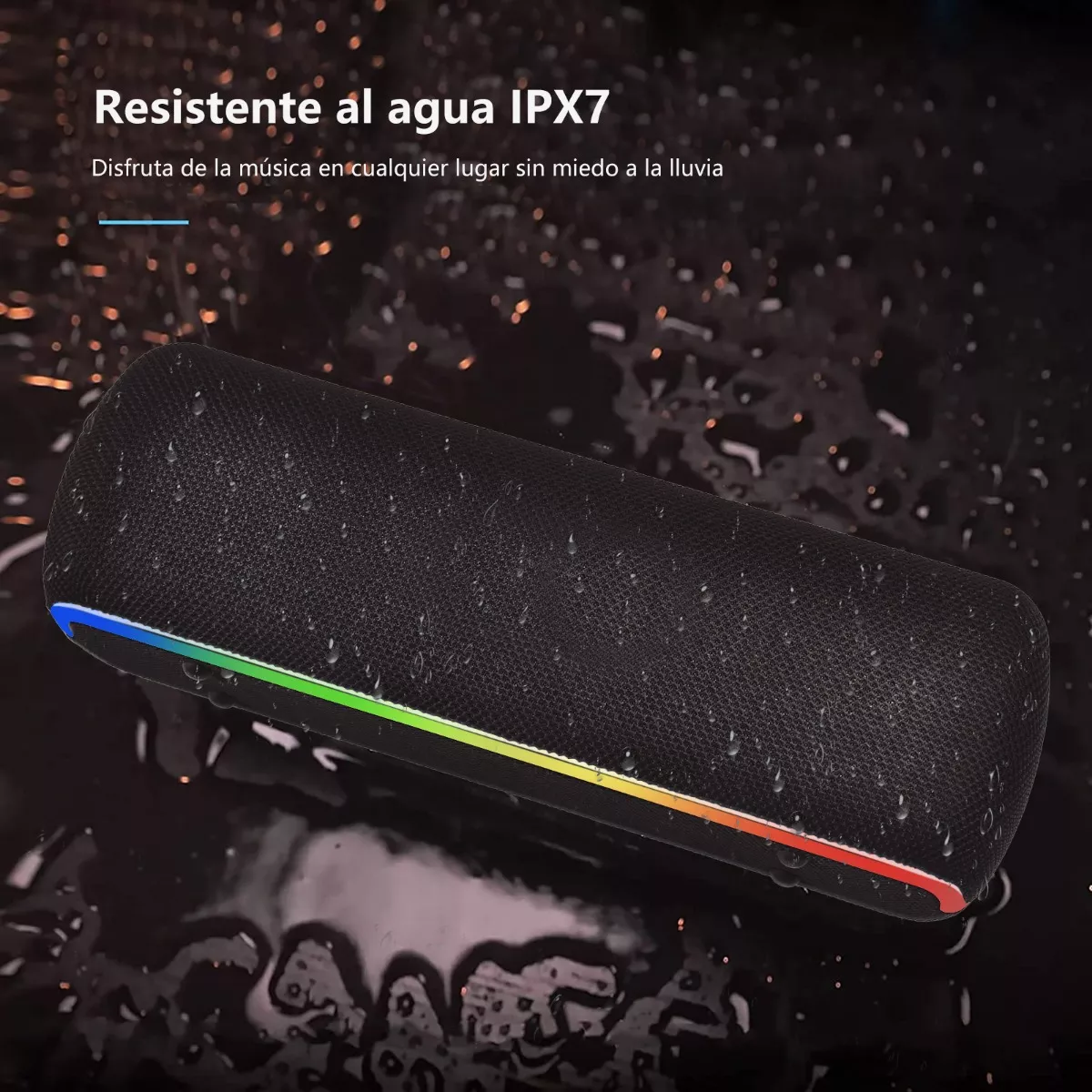 Bocina ALAVEE E312 portátil con bluetooth waterproof 110V/220V negra