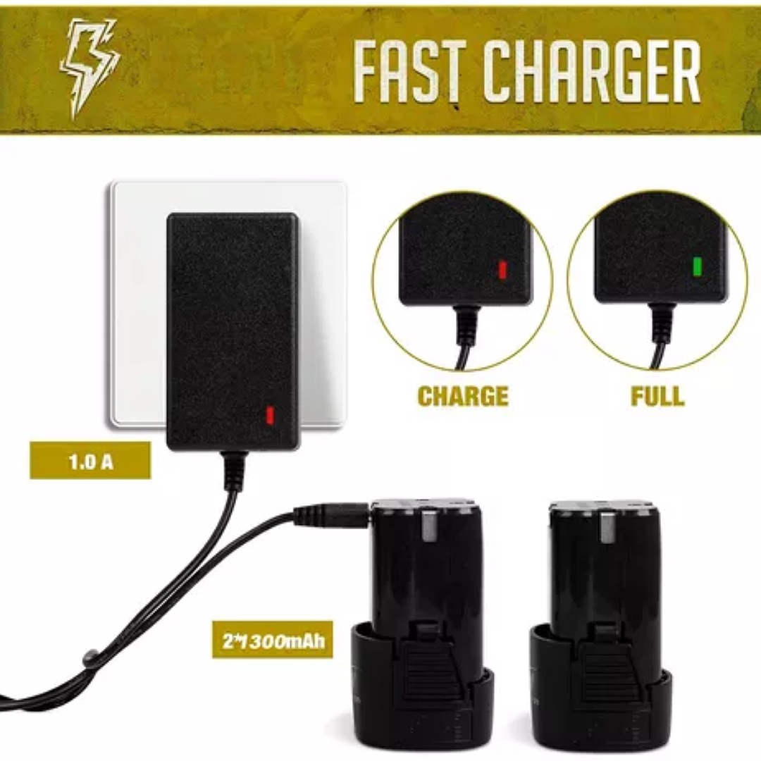 Taladro De Impacto Eléctrico Inalámbrico Con 2baterías,16.8v