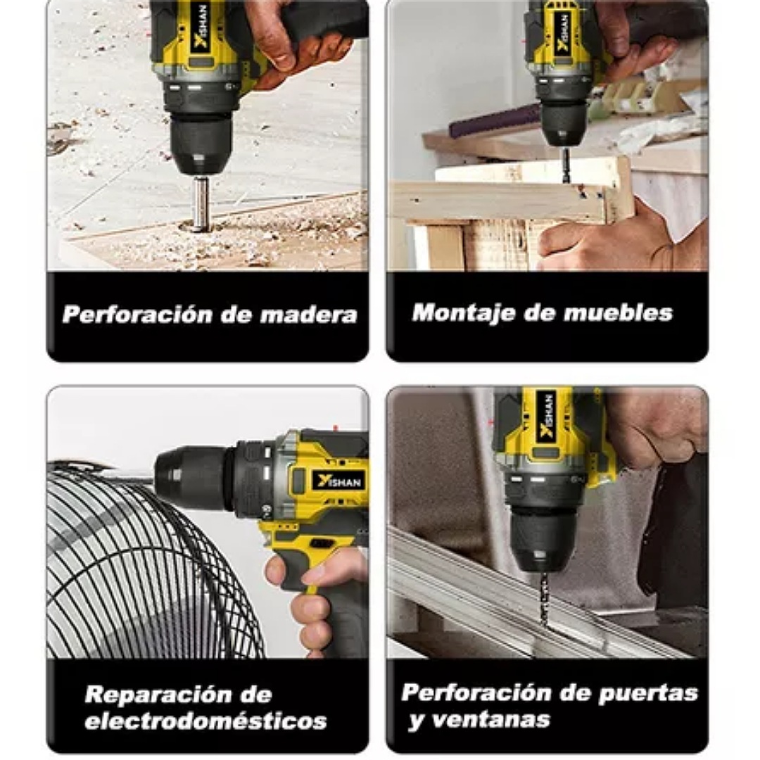 Taladro De Impacto Eléctrico Inalámbrico Con 2baterías,16.8v