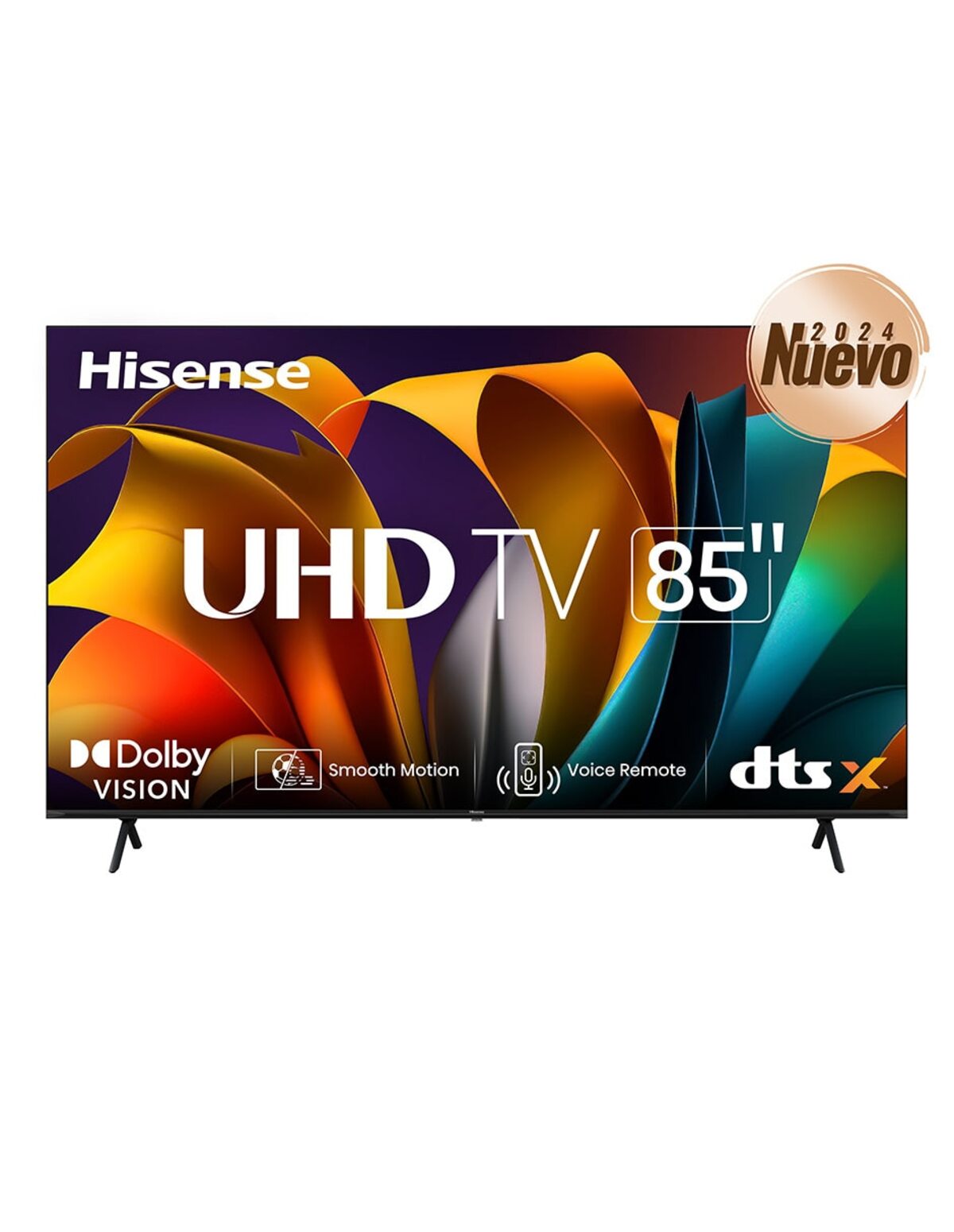 Pantalla Hisense LED de 85" 4K UHD 85A6N con Google TV.