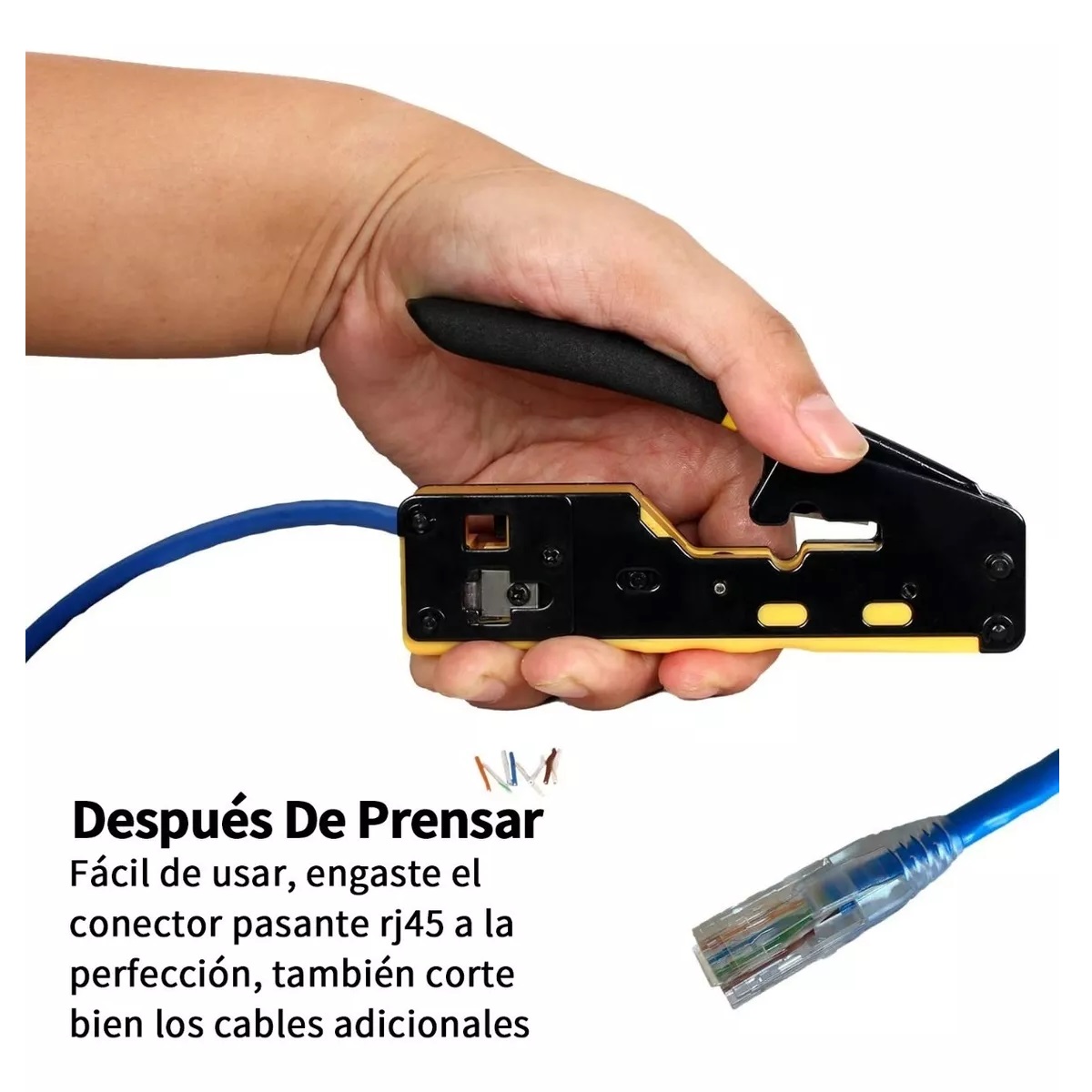 Crimpadora Para Conectores Pasantes Rj45 Cat6 Cat5