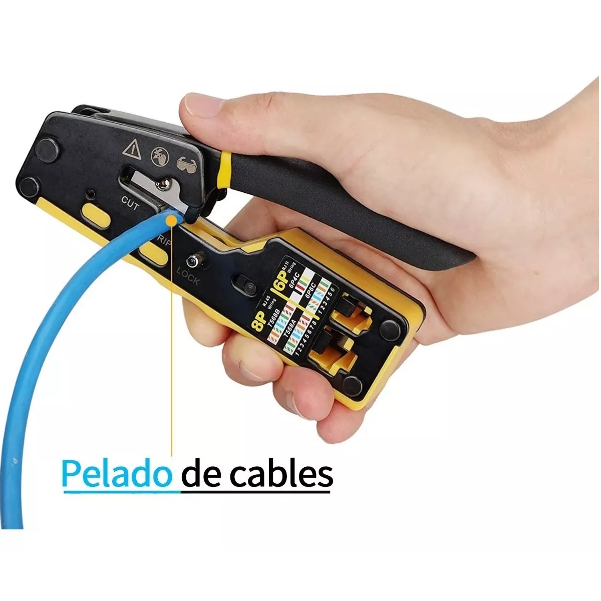 Crimpadora Para Conectores Pasantes Rj45 Cat6 Cat5