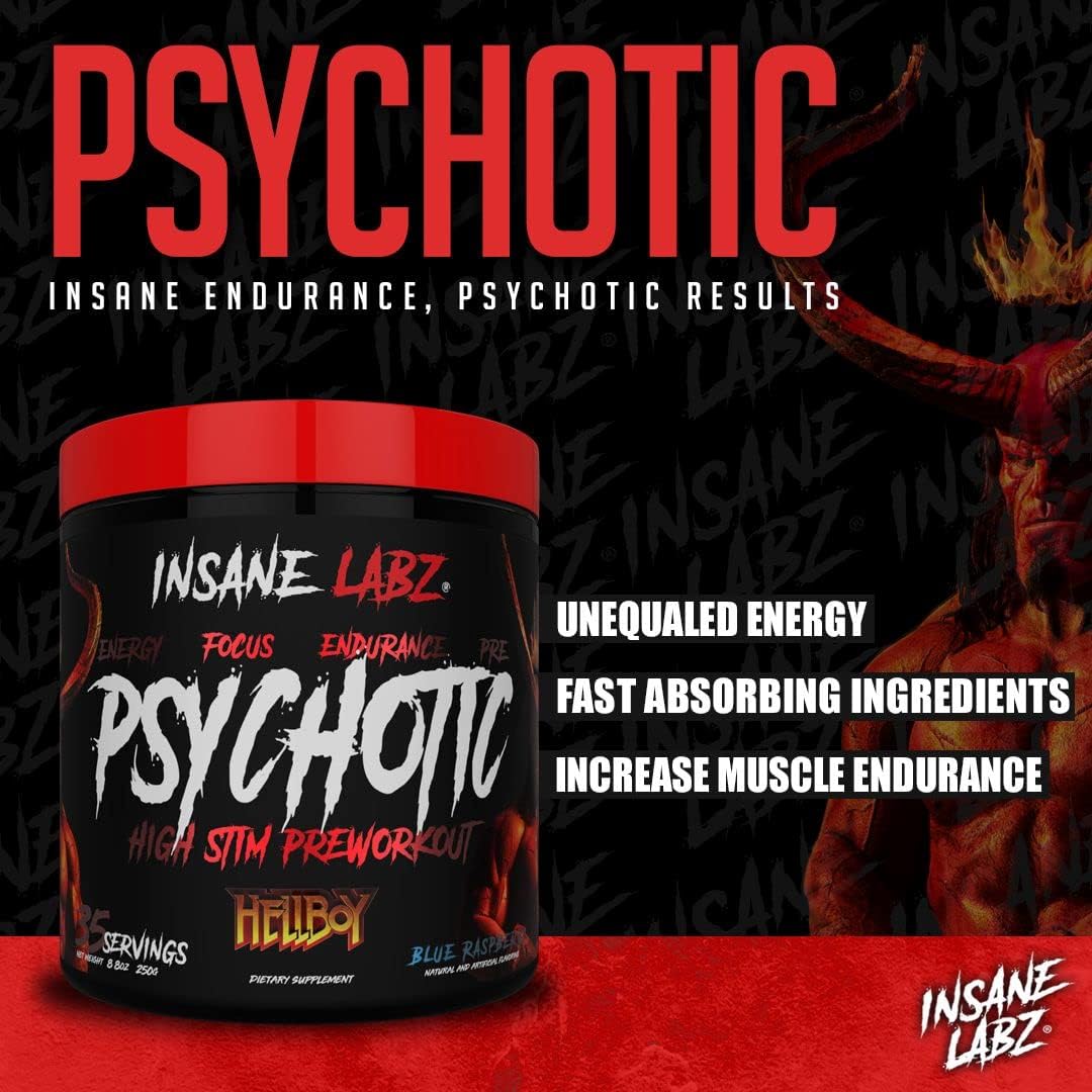 Hellboy Psychotic Sabor Lemonade 35 Servicios Pre Workout Insane Labz Psychotic, Pre entreno, Psychotic pre workout, Oxido Nitrico, prework, preworkout, oxido nitrico pre-entreno.