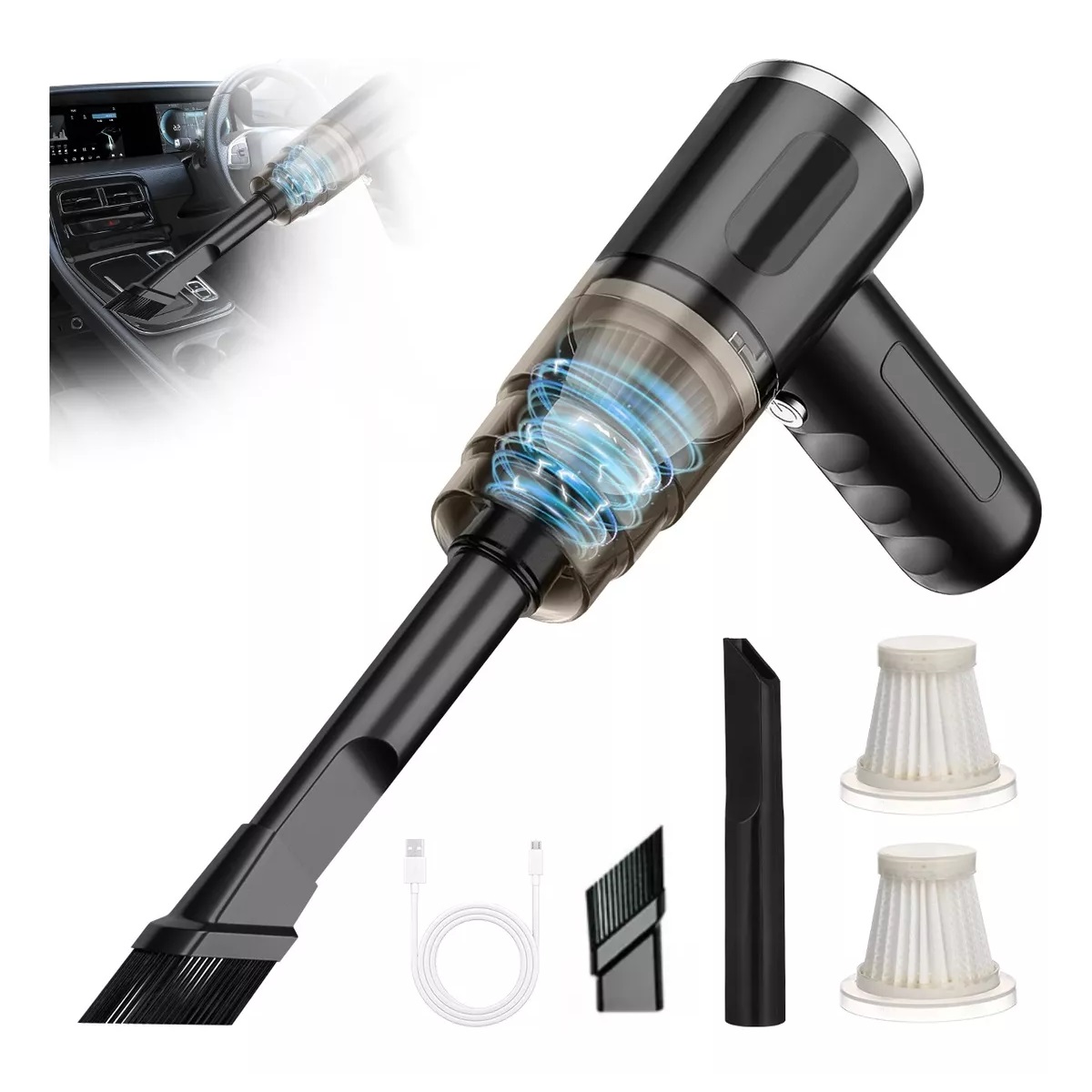 Aspiradora Para Auto/hogar Mini Portatil De Mano Inalambrica.
