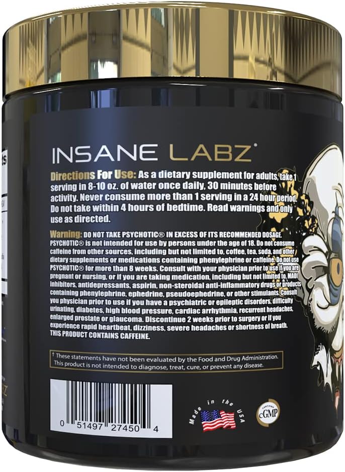 Psychotic Gold Sabor Grape 35 Servicios Pre Workout Insane Labz Psychotic, Pre entreno, Psychotic pre workout, Oxido Nitrico, prework, preworkout, oxido nitrico pre-entreno.