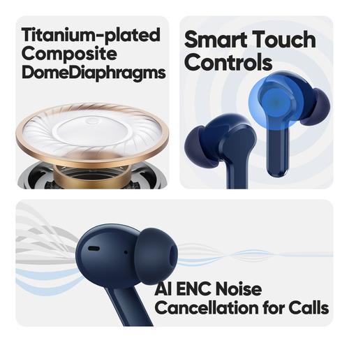 Realme Buds T110 Bluetooth Tws Audífonos Inalámbricos Color Blanco