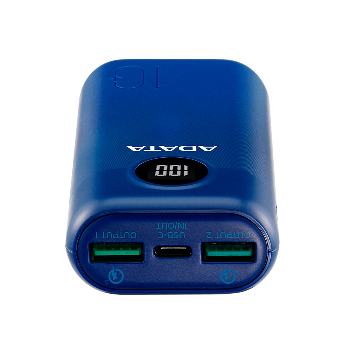Batería Portátil Recargable ADATA Powerbank de 20,000 mAh (74Wh), Color Azul, Tecnologías de Carga Rápida Qualcomm QC 3.0 / USB PD 3.0.