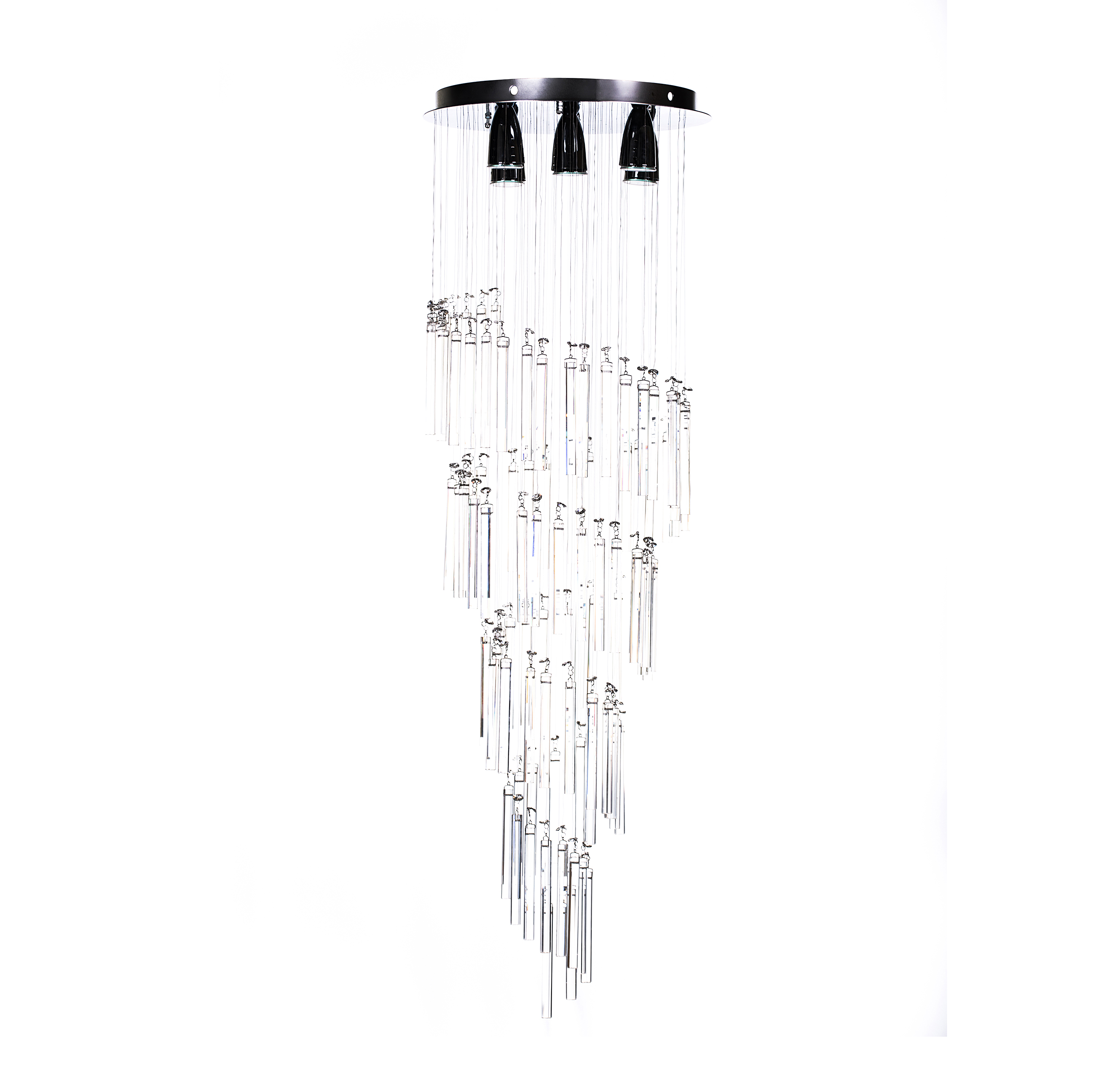 Candil Colgante Williams Krystal Cascada-bastón De 5 Luces.
