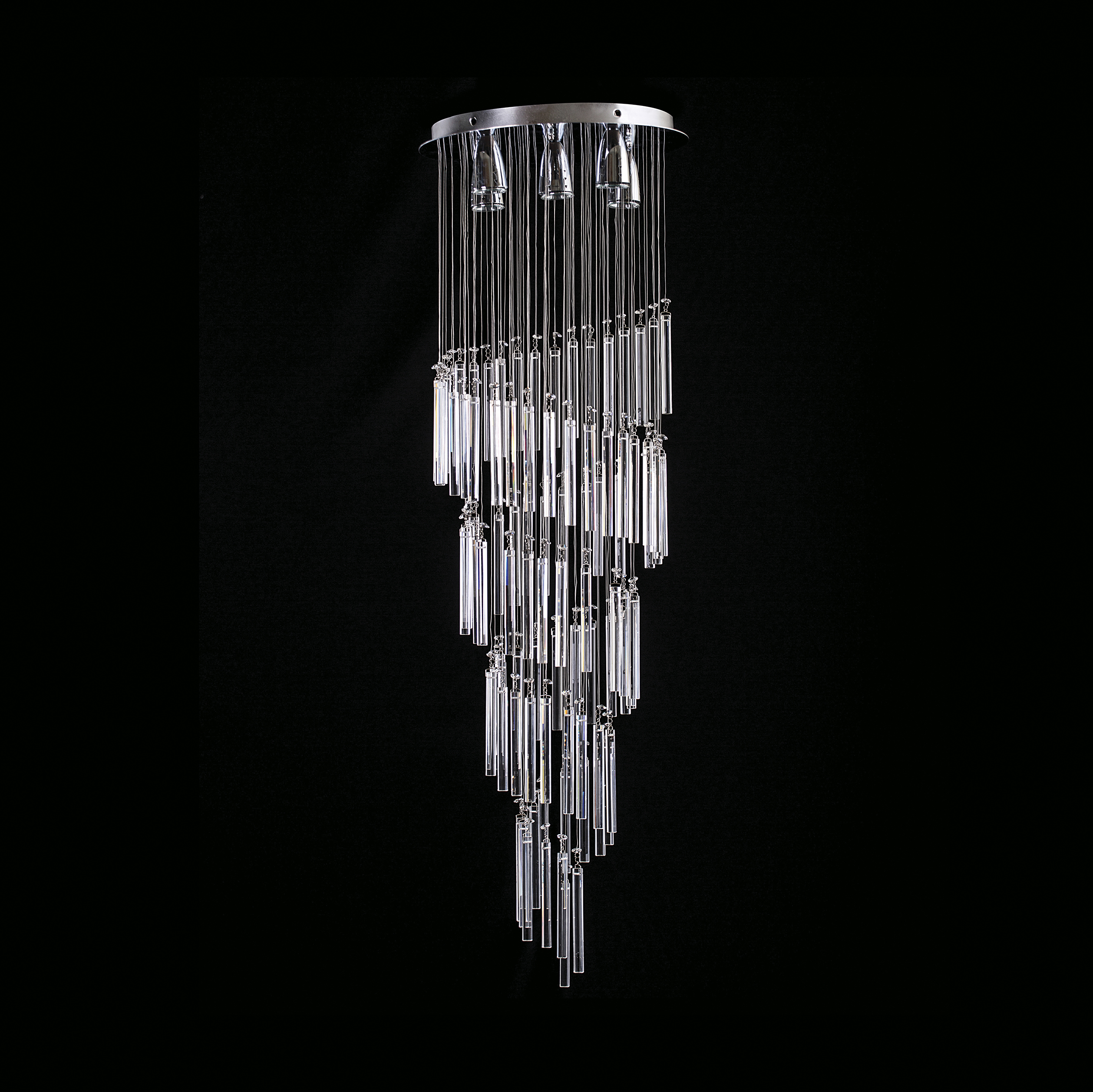 Candil Colgante Williams Krystal Cascada-bastón De 5 Luces.