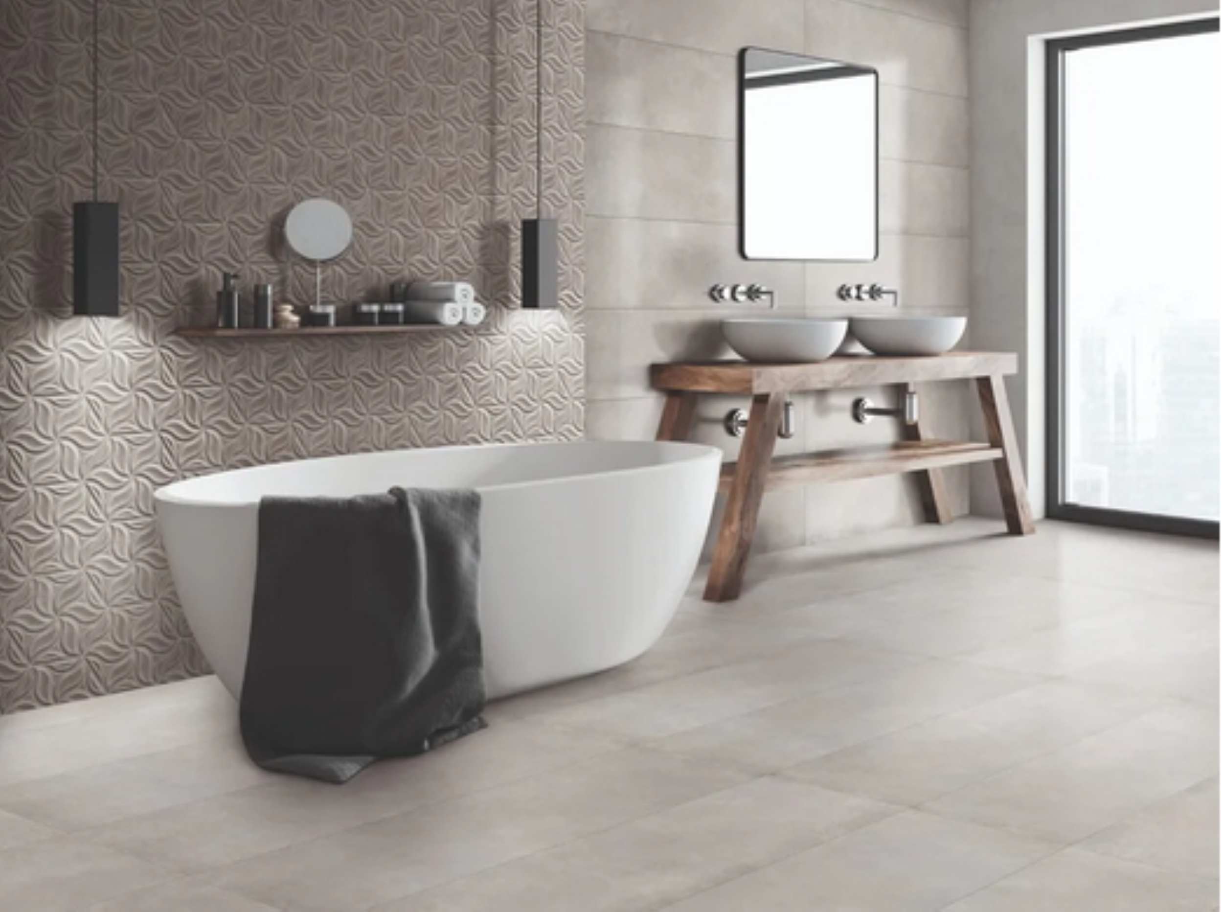 Porcelánico HAB-CO 3D 28.5 x 33 cms Pack de 12 pzs.