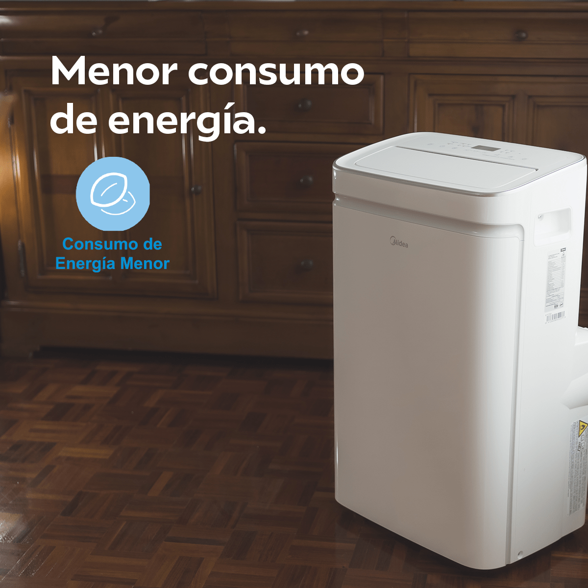 Aire Acondicionado Portátil Midea MAP14H1PSP - 1.1 Toneladas Frío y Calor 115V.