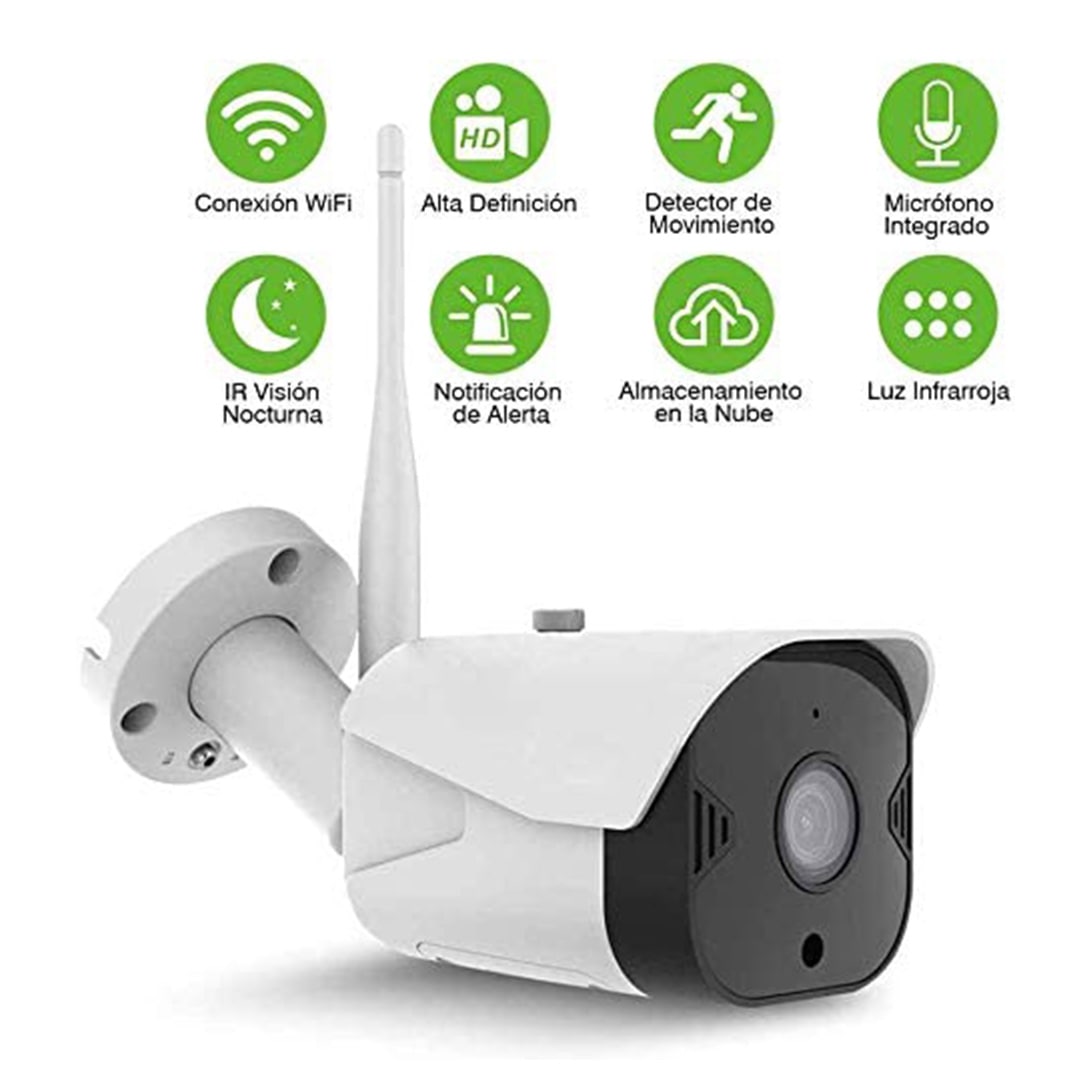 Cámara tipo bala ZKTECO BC2-1080P WiFi MicroSD exterior IP65