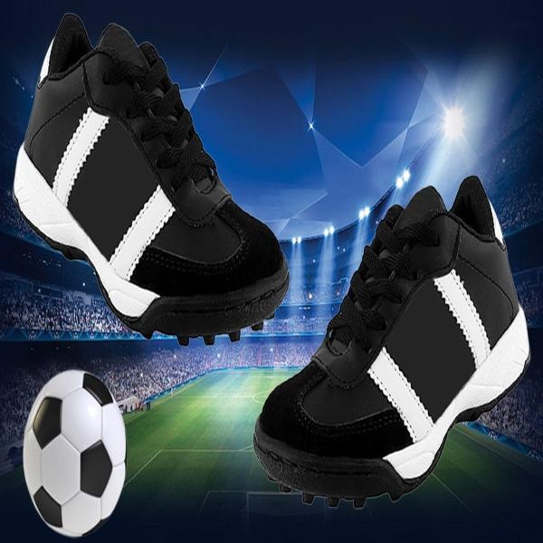 Tenis Fútbol Rápido 100% Piel Cosidos Multitacos Futsala Cómodos 212 Negro