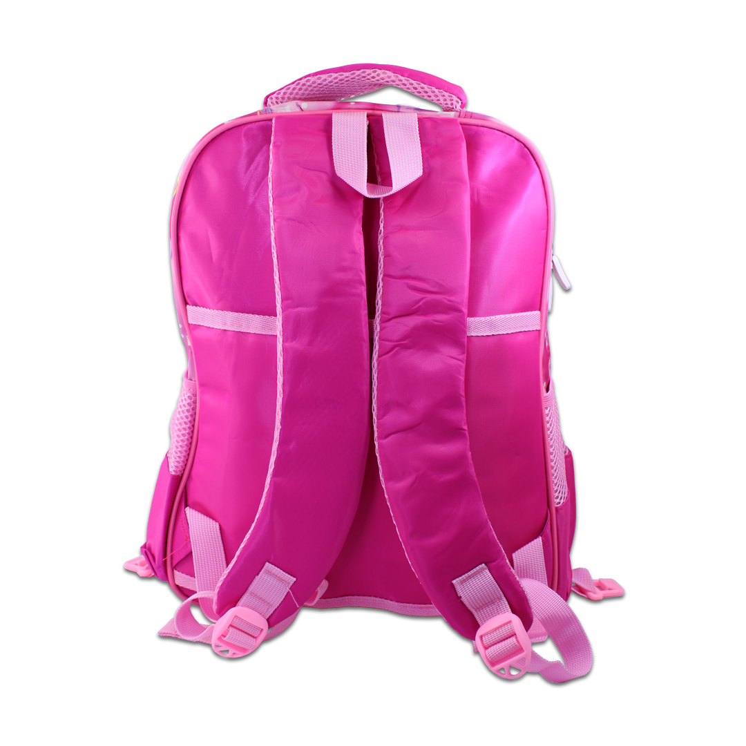 Kit Escolar Minnie Mochila Rosa Con Luces Led Lonchera Y Lapicera .