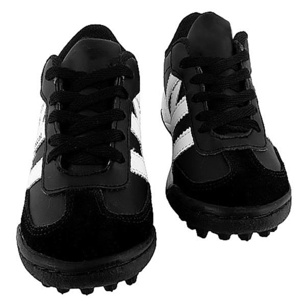 Tenis Fútbol Rápido 100% Piel Cosidos Multitacos Futsala Cómodos 212 Negro