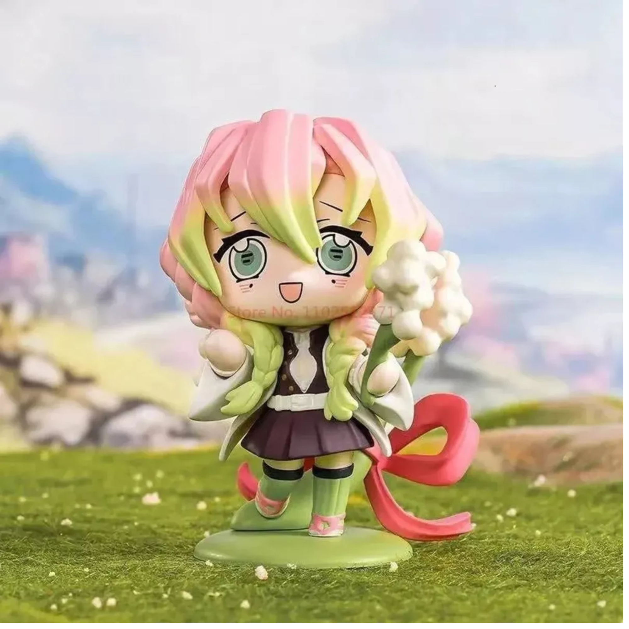 Set 6 Mini Figuras Demon Slayer Kimetsu No Yaiba Anime Kawai Chibi figuras de Anime Adorables mini figuras Chibi de Demon Slayer