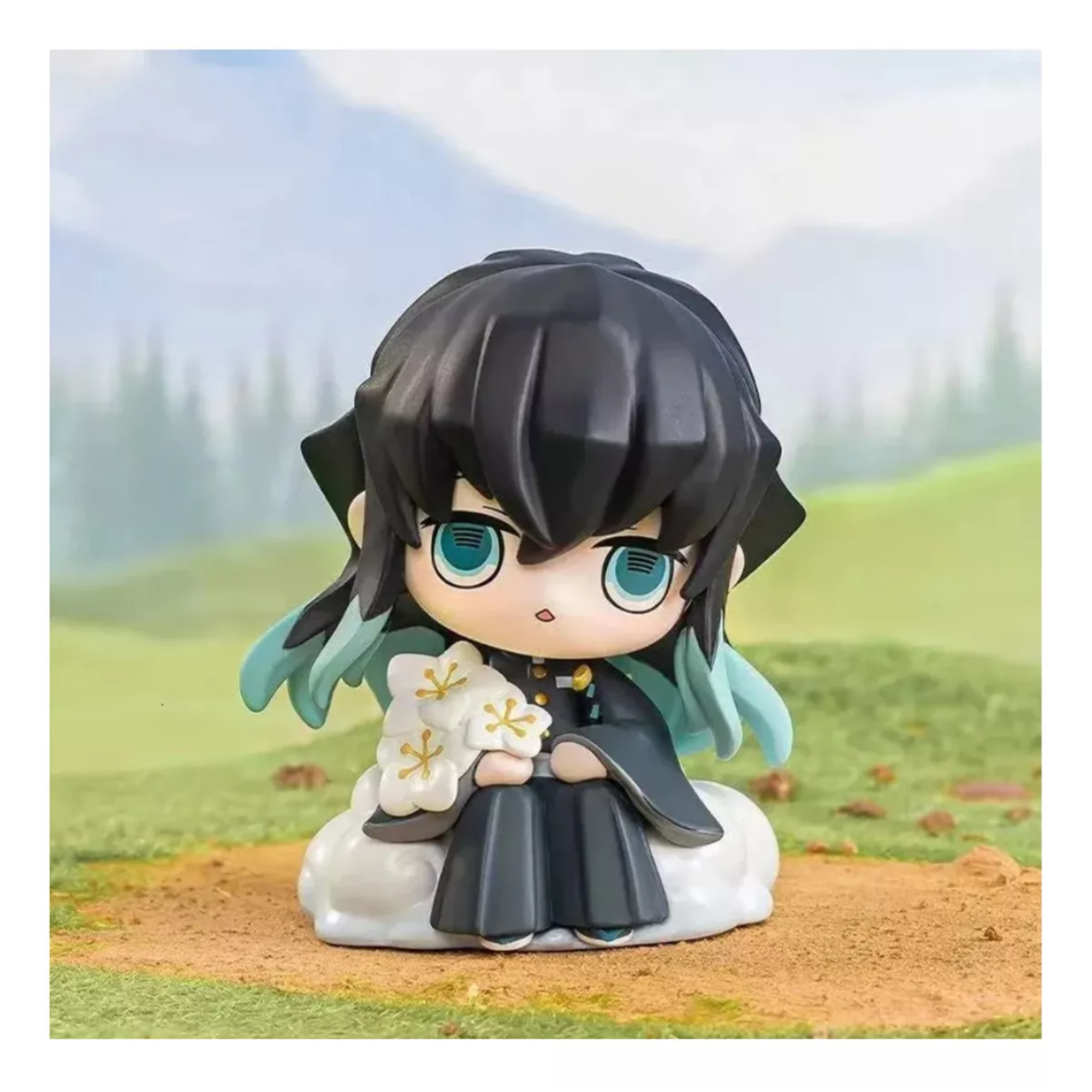Set 6 Mini Figuras Demon Slayer Kimetsu No Yaiba Anime Kawai Chibi figuras de Anime Adorables mini figuras Chibi de Demon Slayer