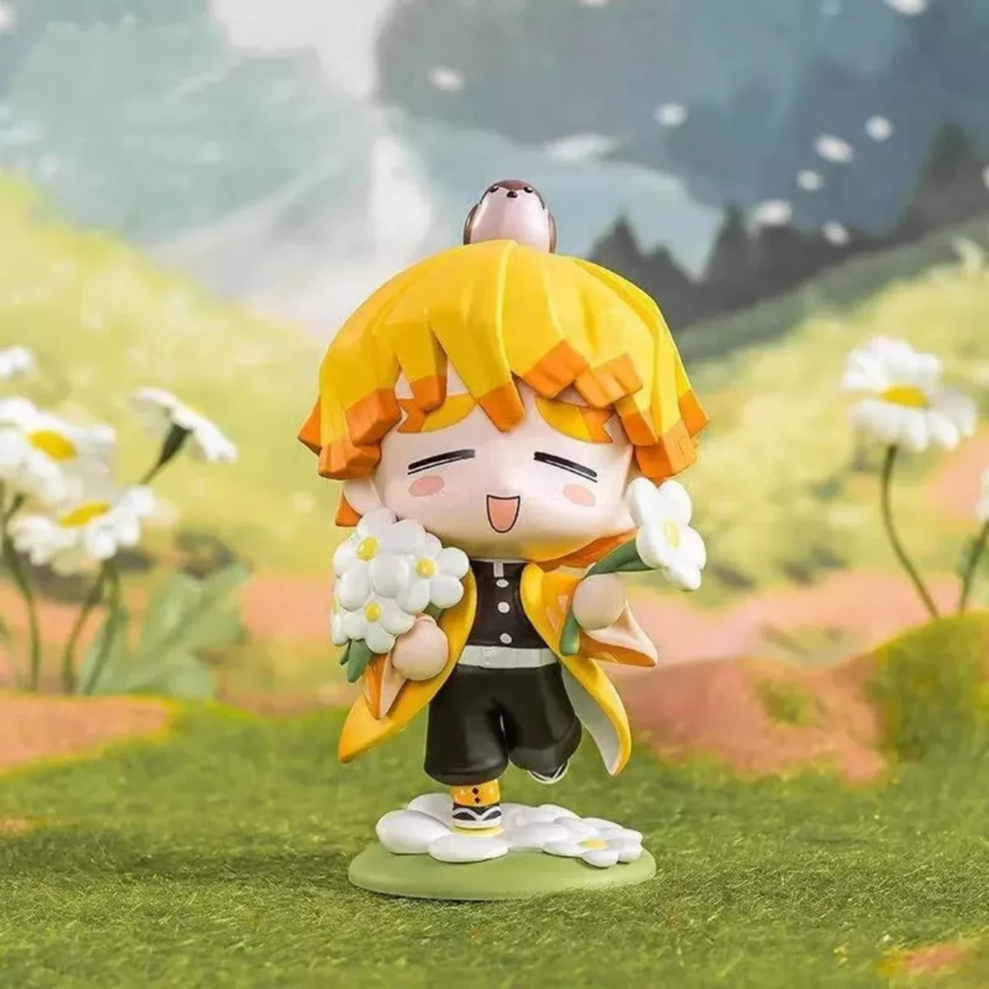 Set 6 Mini Figuras Demon Slayer Kimetsu No Yaiba Anime Kawai Chibi figuras de Anime Adorables mini figuras Chibi de Demon Slayer