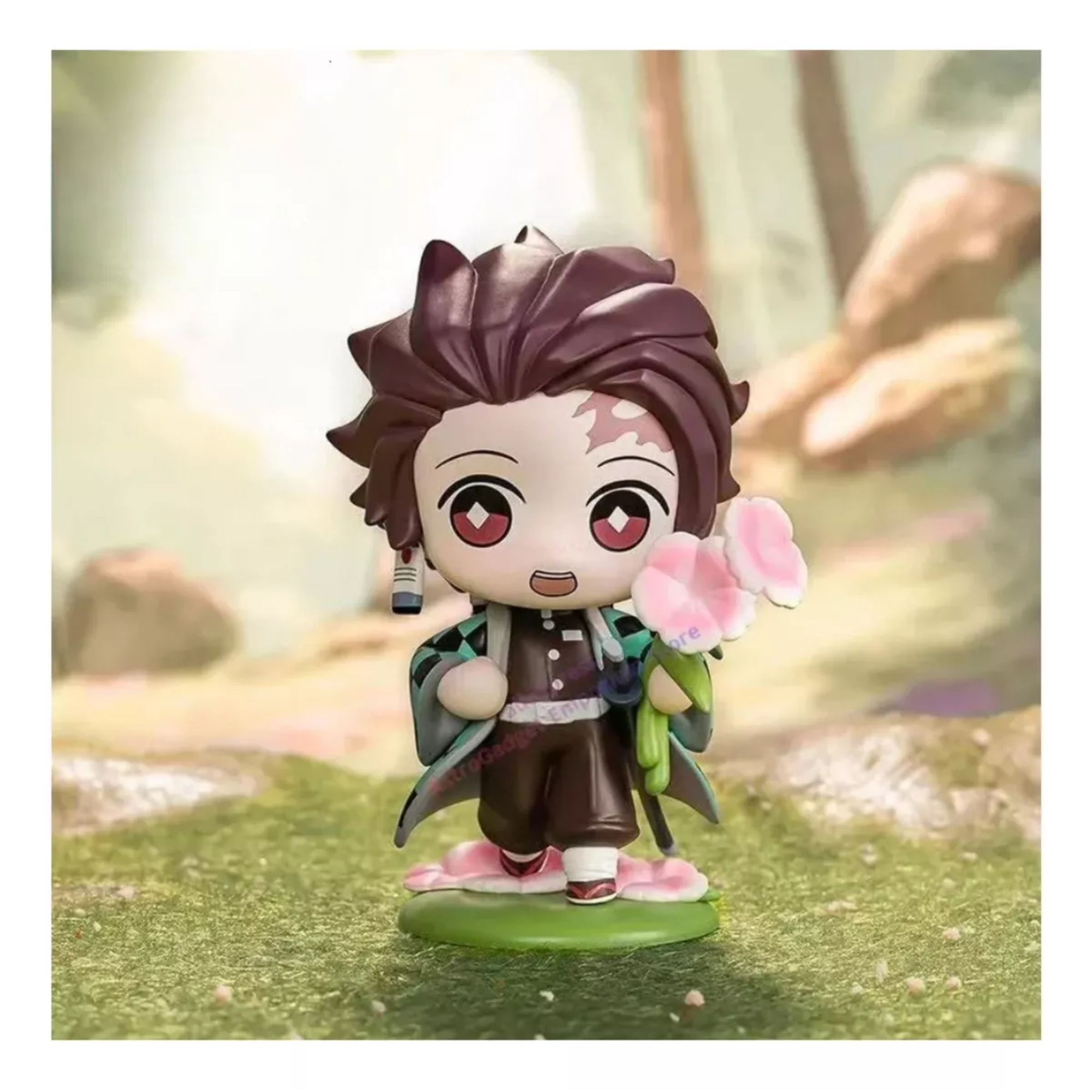 Set 6 Mini Figuras Demon Slayer Kimetsu No Yaiba Anime Kawai Chibi figuras de Anime Adorables mini figuras Chibi de Demon Slayer