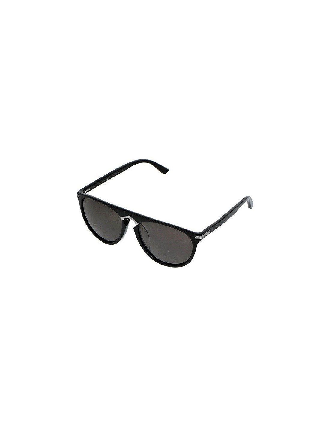 Lentes de sol Cartier CT0013SA 001 Aviator Black Silver Gray