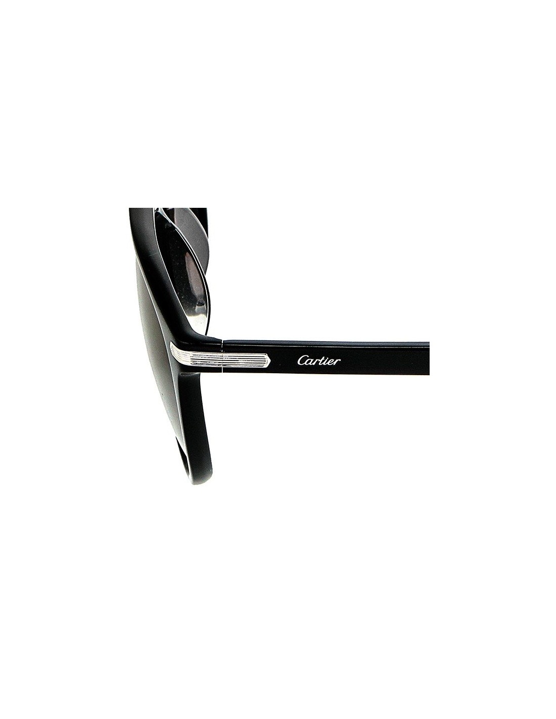 Lentes de sol Cartier CT0013SA 001 Aviator Black Silver Gray