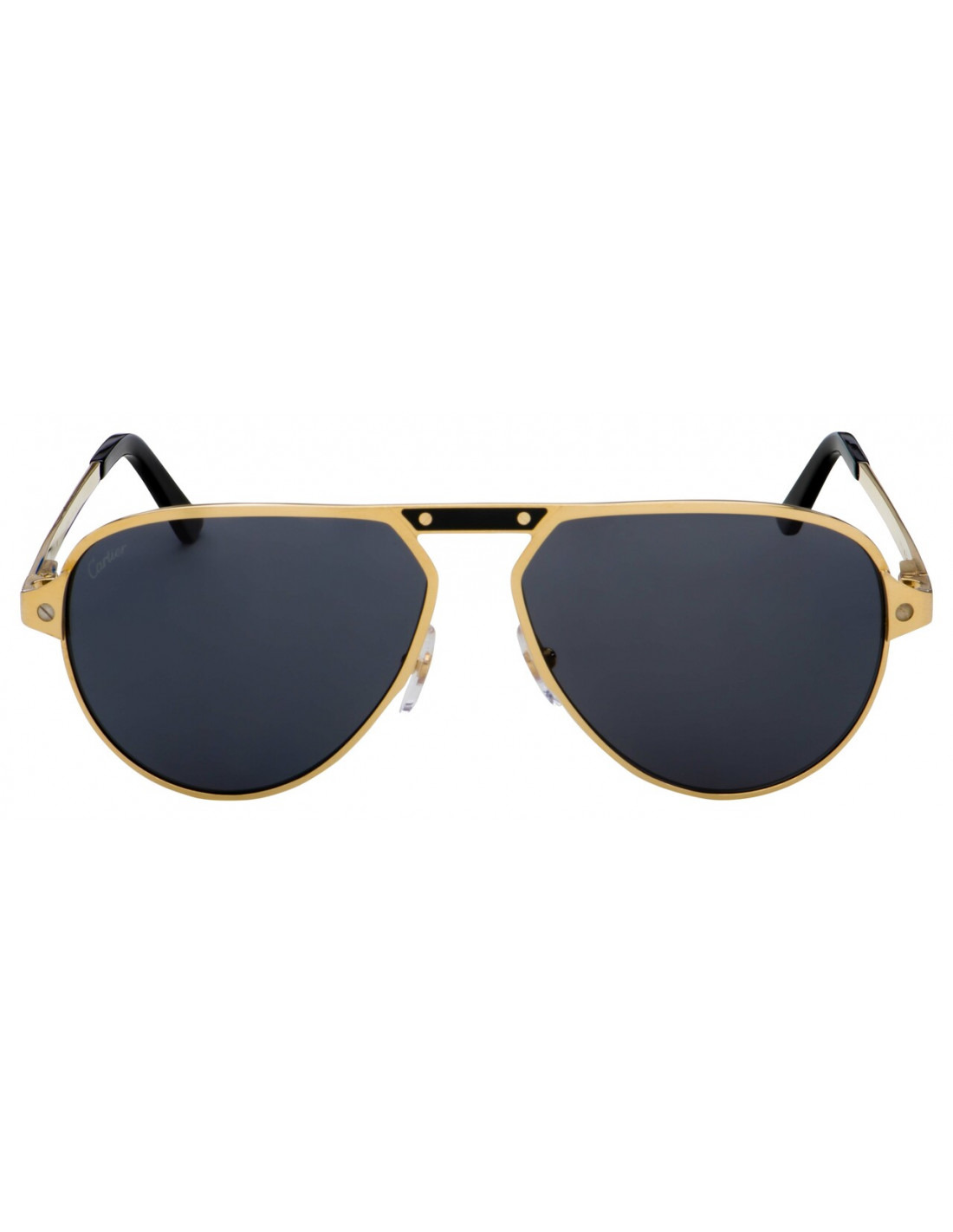 Lentes de sol Cartier CT0101S 001 Aviator Dorado Negro