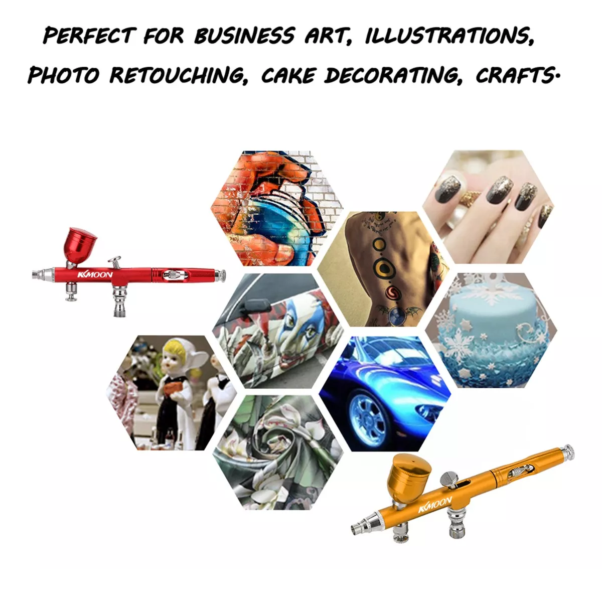 Kit De Aerografo Pincel Vaso Aire Profesional 3d