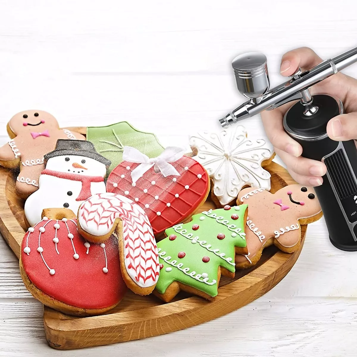 Kit Portatil Aerógrafo Recargable Con Pantalla De Potencia.