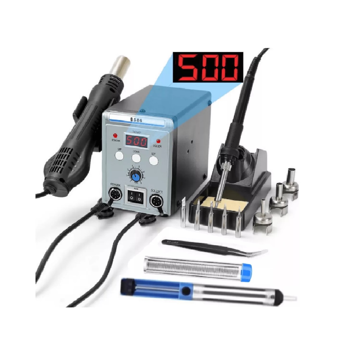 Estación De Cautín Tipo Lápiz Pistola De Calor 2 En 1.