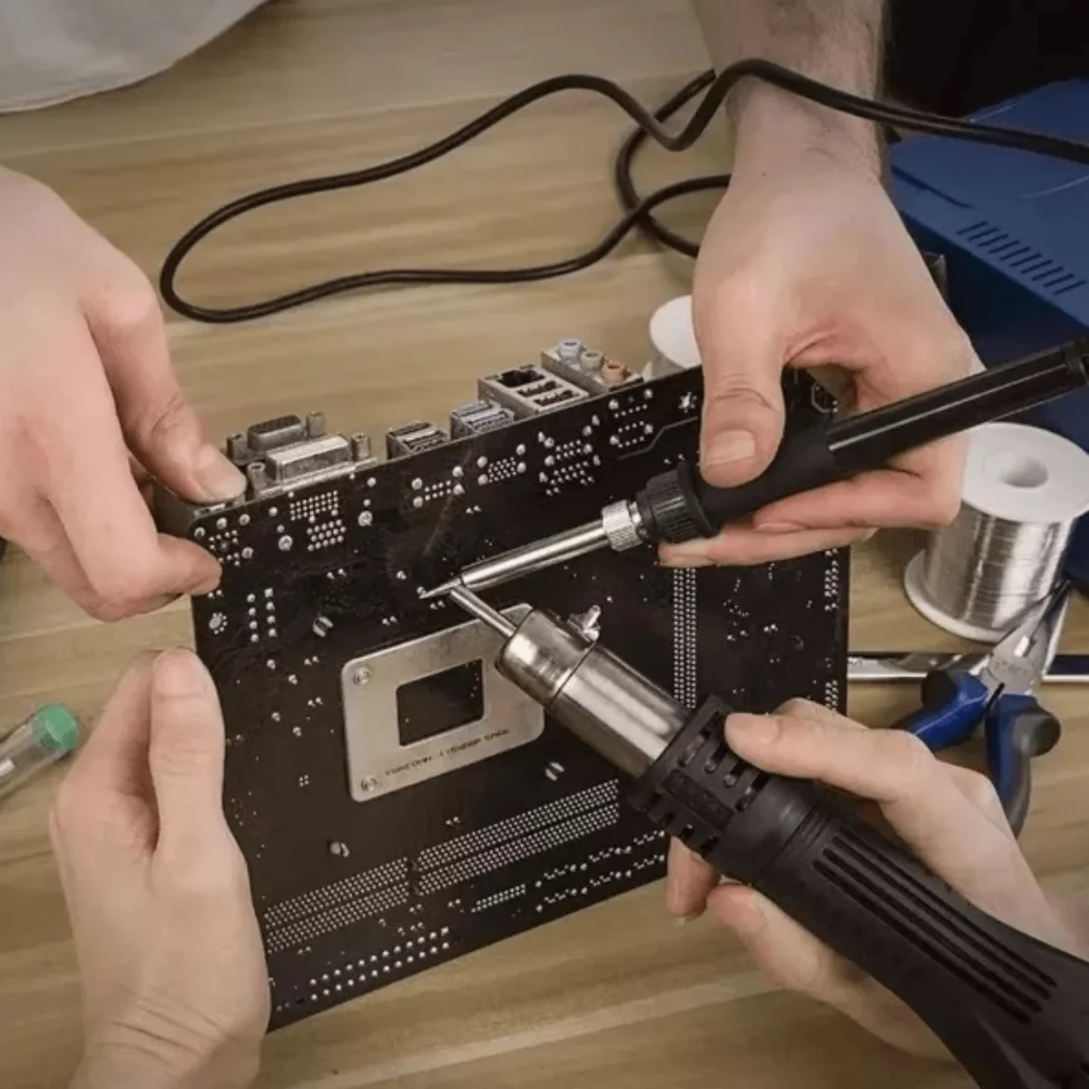 Estación De Cautín Tipo Lápiz Pistola De Calor 2 En 1.