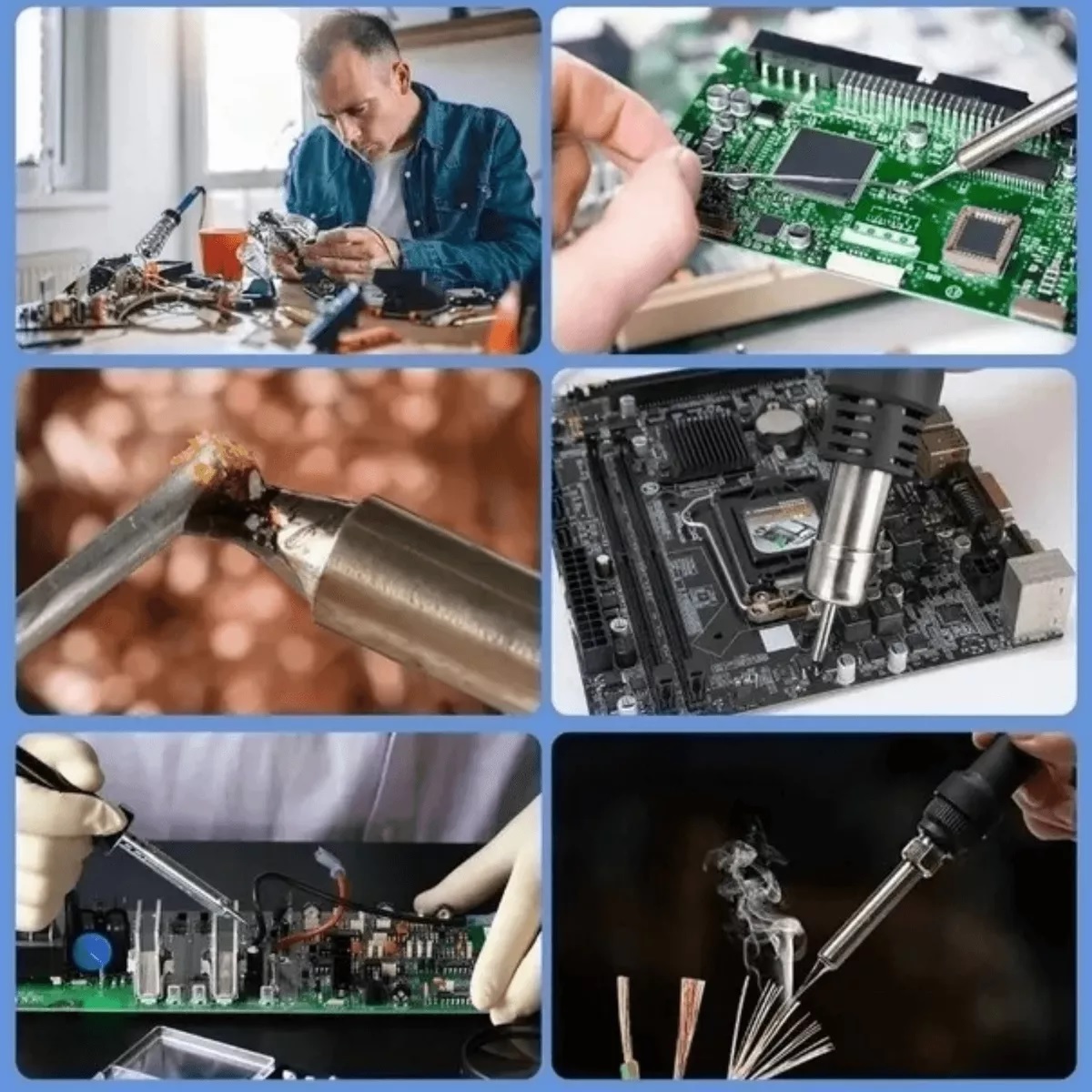 Estación De Cautín Tipo Lápiz Pistola De Calor 2 En 1.