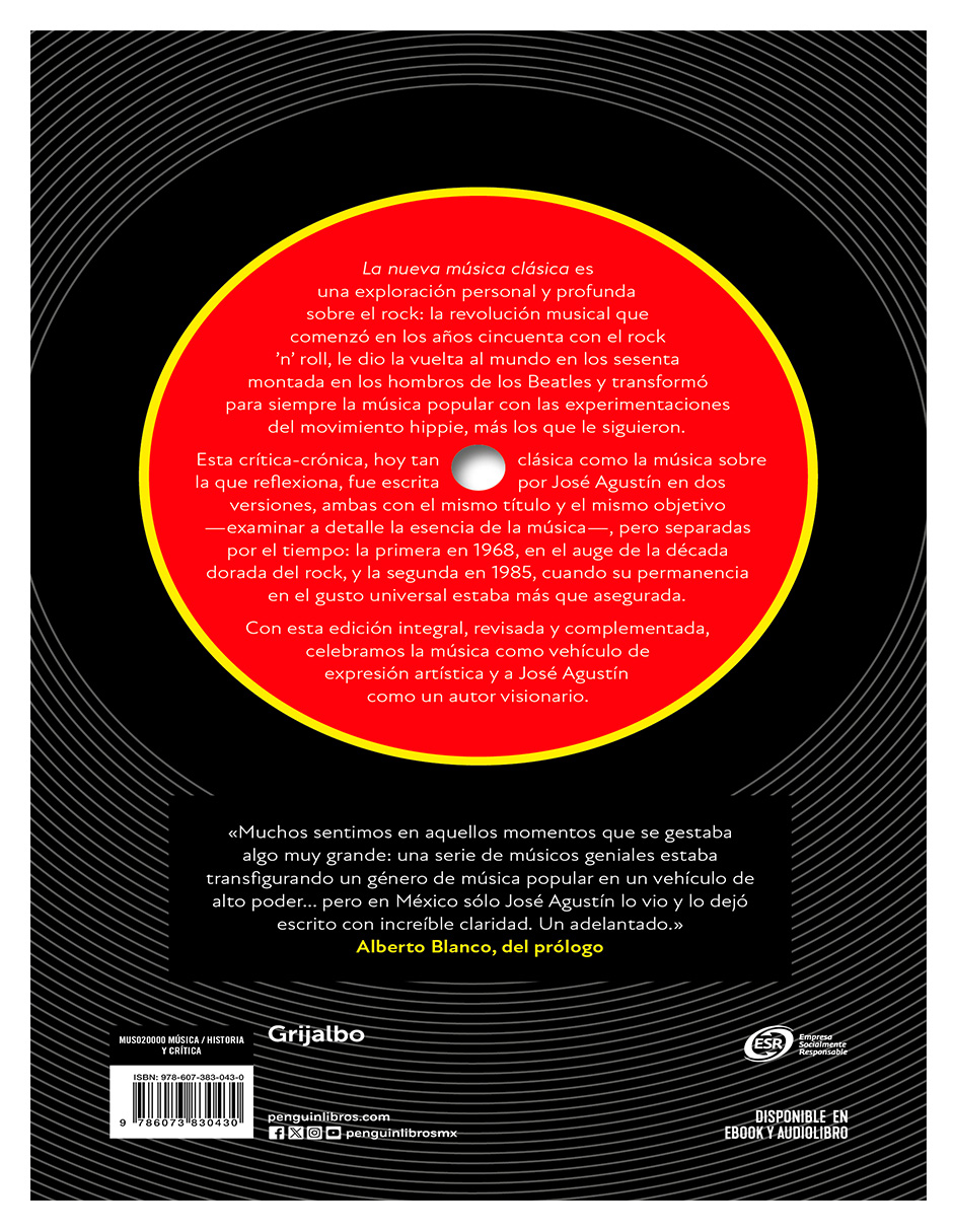 Libro La Nueva Musica Clásica Autor José Agustín.